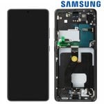 Komplettes Pad Samsung S21 Ultra LCD-Bildschirm Touch-Glas Original Schwarz