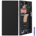 Offizieller Bildschirm für Samsung S23 Ultra Touch Glass und Phantom Black Gehäuse