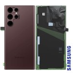 Cache batterie d'origine Samsung S22 Ultra bordeaux avec objectif