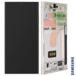LCD Full Officiel pour Samsung S23 Ultra Verre Tactile et Châssis Beige