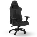 Corsair TC100 RELAXED v2 Gaming-Stuhl aus Stoff mit Kissen und Nackenkissen, Grau/Schwarz