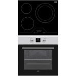 New Pol VH3Z8P Pack Horno Multifunción 69L Inox y Vitrocerámica 3 Zonas Negra