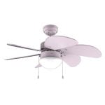 Ventilatore da soffitto Cecotec EnergySilence Aero 3600 Vision Full 50W 36" con luce e 6 pale reversibili Purple