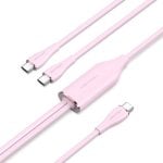 Cabo Vention CTMPG USB Tipo-C Macho para USB-C (2) Macho 1,5m Rosa