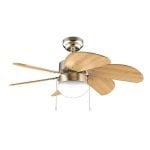 Ventilador Cecotec EnergySilence Aero 360 Gold&Wood techo 50W luz 3 velocidades