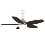 Cecotec EnergySilence Aero 4200 Ventilatore da soffitto bianco e legno scuro con luce e controllo 53 W