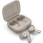 Auriculaires Motorola Buds Plus sans fil Bluetooth avec Réduction de Bruit, contrôle tactile et charge sans fil, couleur sable