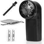 Duronic FS22 BK Quitapelusas Eléctrico con Cable y Pilas 2 Velocidades Tejidos Textil Blanco