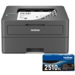 Stampante laser monocromatica Brother HL-L2445DW WiFi Duplex + toner originale Brother TN-2510XL nero