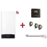 Ariston Genus One+ WiFi 35 Clase A + Termostato Cube Black + Kit 3 Grifos + Kit Salida de Humos Ariston Genus One+ WiFi 35 Clase A + Termostato Cube Black + Kit 3 Grifos + Kit Salida de Humos