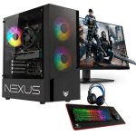 PC Racing Gaming AMD Ryzen 5 5500/16GB/1TB SSD/RTX 5060 + Monitor 24" FullHD + Combo Gaming + W11