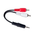 Cable de Audio DCU 3,5mm a 2 RCA Macho 1,5 m Negro
