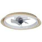 Ventilador de techo Cecotec EnergySilence LampAero 620 DC 20W LED 6 velocidades mimbre Ventilador de techo Cecotec EnergySilence LampAero 620 DC 20W LED 6 velocidades mimbre