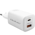 Fonte de Alimentação Qoltec 65W Modelo 50765 Ultra Charge Carga Rápida USB-C e USB-A Proteções Avançadas Fonte de Alimentação Qoltec 65W Modelo 50765 Ultra Charge Carga Rápida USB-C e USB-A Proteções Avançadas
