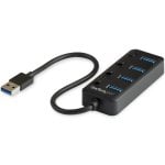 StarTech Hub USB 3.0 com 4x Portas USB-A e Interruptores On/Off Individuais StarTech Hub USB 3.0 com 4x Portas USB-A e Interruptores On/Off Individuais