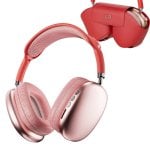 Klack Pro Max Auriculares Inalambricos Bluetooth de Diadema con Funda Rojos