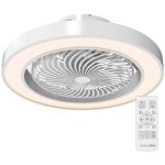 Ventilatore da Soffitto Universale Xaloc 7048W Blu con Luce LED 24W e Pale Nascoste 36W Bianco