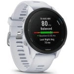 Garmin Forerunner 255 Music Bluetooth GPS WiFi 46mm MIP Blanc Taille Unique 5ATM SpO2 Pulsomètre