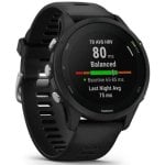 Garmin Forerunner 255 Music Bluetooth GPS WiFi 46mm MIP Preto M Resistente à Água 5ATM SpO2 Pulsómetro