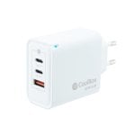 Coolbox Carregador GaN 2x USB-C + 1x USB-A 65W Branco
