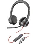 Casque Poly Blackwire 8225 USB-C avec ANC, Microphone Acoustic Fence, Microsoft Teams Noir