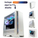 Forgeon Mithril ARGB Mesh Torre ATX Blanca con 3 superficie personalizable