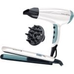 Ionen Föhn Remington Shine Therapy S8500GP 2300W 3 Temperaturstufen 2 Geschwindigkeiten Zubehör Weiß