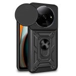 Custodia rigida nera ad anello per Xiaomi Redmi A3