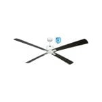 Casafan Eco Neo III 180 cm 943411 W Wengue/Wengue und Silber WiFi Deckenventilator