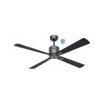 Casafan Eco Neo Iii 132 cm Deckenventilator mit WLAN, 952202 W, Basaltgrau/Schwarz und Teakholzmotor