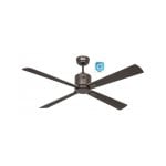 Ventilador De Techo Casafan Eco Neo Iii 132cm Con Wifi 949242w Motor Bronce/ Wengué Y Plata