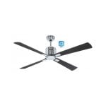 Casafan Eco Neo III 132cm Deckenventilator mit WLAN 948242W Motor Chrom/Silber und Wengue