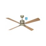 Casafan Eco Neo III 132cm Deckenventilator mit WLAN 944222W Motor Antik Messing/Ahorn und Buche