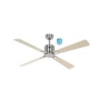 Casafan Eco Neo III 132cm Deckenventilator mit WiFi 942222W Motor Chrom gebürstet/Ahorn und Buche