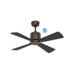 Casafan 949001w Eco Neo III 92 cm Deckenventilator aus Schwarz und Teakholz mit WLAN