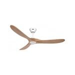 Casafan 315237 Eco Genuine Deckenventilator, 152 cm, gebürstetes Messing/mittlere Eiche