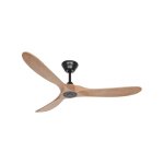 Casafan 315236 Eco Original Deckenventilator 152 cm, gebürstetes Messing/mittlere Eiche