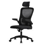 ML Design Silla de Oficina Ergonómica con Asiento Regulable y Reposacabezas Negro ML Design Silla de Oficina Ergonómica con Asiento Regulable y Reposacabezas Negro