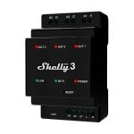 Relais Wi-Fi Shelly Pro 3 Bluetooth/Ethernet Contrôle de l’éclairage, DIN, Protection thermique
