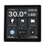 Relais Wi-Fi Shelly Wall Display Contrôle de l’éclairage, Bluetooth, Suivi de l’énergie, Ecran tactile 4"