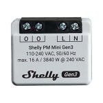 Relais Wi-Fi Shelly PM Mini Gen3 Suivi de l’énergie, Bluetooth, Encastrable, Protection thermique