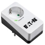 Régua de tomadas Eaton PB1D 1 tomada Tipo F com proteção contra sobretensão e LED