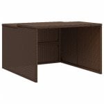 Vidaxl Casa Robot Corta-Relva Rattan Sintético Castanho 86x90x52/57 Cm