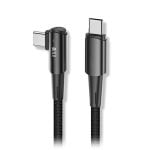 Cavo USB-C 1Life Angolato 90º 100w 2m Nero