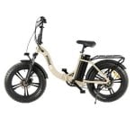 Bicicletta elettrica pieghevole Nilox X9 con ruote da 20" 26V 250W Beige