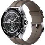 Xiaomi Watch 2 Pro Bluetooth GPS 46mm AMOLED Boitier Acier Argent Bracelet Marron Etanche 5ATM NFC Pulsomètre SpO2