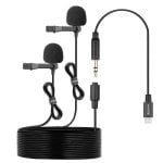 Boya BY-M2D Micrófono Digital Dual De Solapa Lavalier Omnidireccional Lightning iOS Boya BY-M2D Micrófono Digital Dual De Solapa Lavalier Omnidireccional Lightning iOS