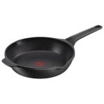 Tefal E24904 Runde Kasserolle 24 cm Schwarz Aluminiumguss Titanbeschichtung