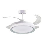 Ventilateur de plafond Bel Air Kigali 72W LED télécommande blanc argent