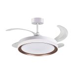 Ventoinha de teto Bel Air Kigali LED 72W 108cm comando branco/castanho